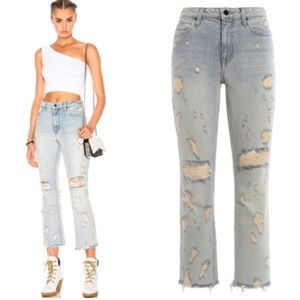 Alexander Wang crop distressed jeans